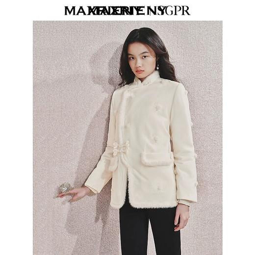 MAXRIENY贵雅新中式羽绒服复古盘扣设计24冬款手工刺绣保暖外套女(货号:MS85DC501) 商品图2