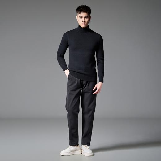 PINLI品立2024冬季新款高领修身加绒针织衫男士加厚百搭打底毛衣GD243410467 商品图4