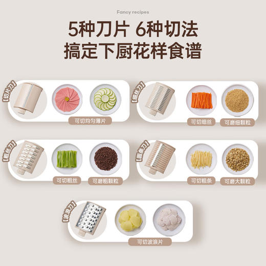 【小家电】蓝宝BLAUPUNKT全自动电动切菜机切菜神器多功能厨房家用能切片切丝土豆丝切碎机QC02 HF 商品图3