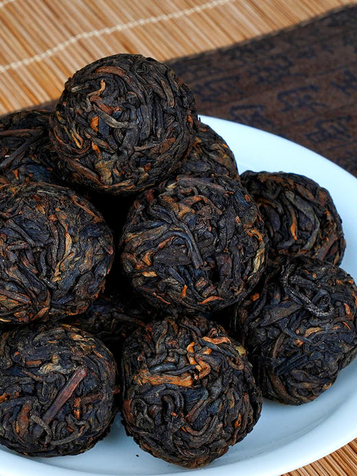 【黑珍珠】2017年薄荷塘古树熟茶龙珠 七年干仓贮存 怎么泡都好喝！普洱熟茶龙珠 280克/罐 拍5发6拍20发25 商品图7