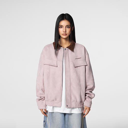 【Achock官方店】潮牌重磅秋冬新款翻领夹克美式高街情侣皮衣外套 商品图0