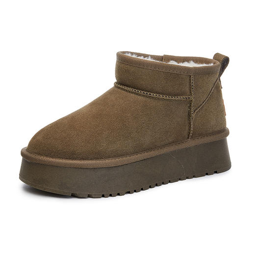 冬新款明星同款厚底雪地靴女加绒厚防水松糕短筒内增高棉鞋子 商品图5