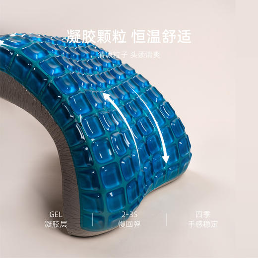 枕上无忧 | 望舒黑金蝶形凝胶枕 舒适恒温零压承托 人体工学呵护颈椎舒适好眠 商品图3