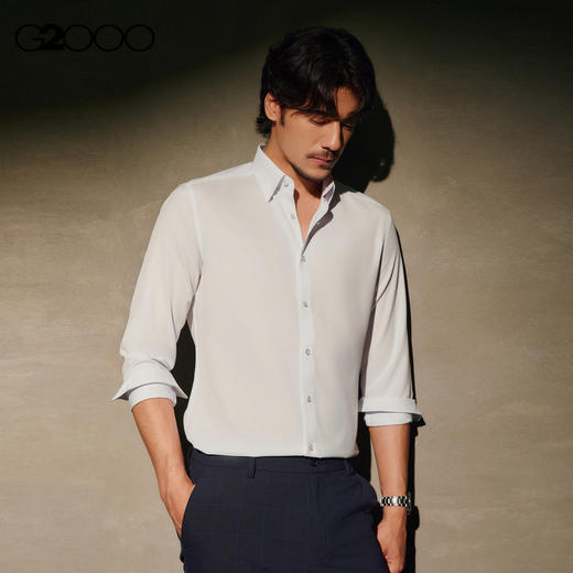 G2000男装FW24 商场新款【速干吸湿/防静电】干爽商务正装长袖衬衫46122242 商品图0