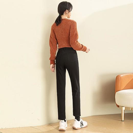 【高货rg】全新升级【铂金会员174/天猫229/差价55】(02451) 洛诗琳2024冬季新款弹力柔软加厚加绒小脚九分牛仔裤女 商品图4