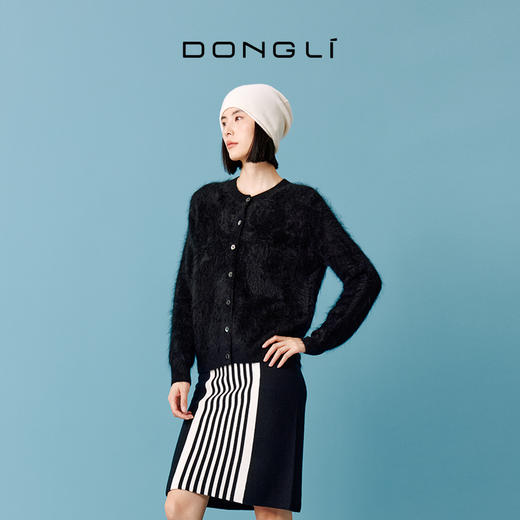东黎 • 拉毛女士秋冬圆领开衫 4513 商品图1