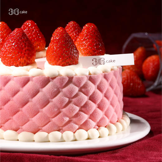 摩羯座.草莓菱格慕斯，可选6英寸 商品图3