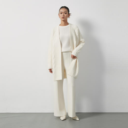 东黎 • 山羊绒女士秋冬绞花开衫 3380 商品图1