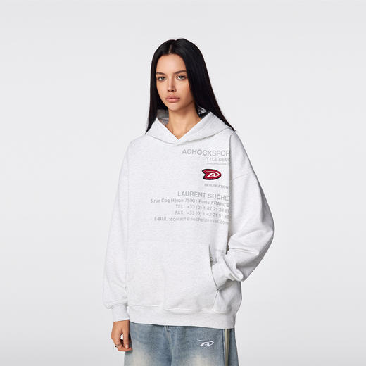 【Achock官方店】美式重磅连帽卫衣男女潮牌个性字体印花上衣情侣 商品图3