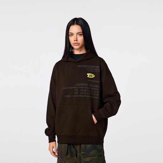 【Achock官方店】美式重磅连帽卫衣男女潮牌个性字体印花上衣情侣 商品图1