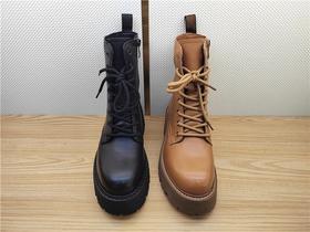 豪行秋冬新款22478028牛皮低跟时尚休闲女靴单靴短靴