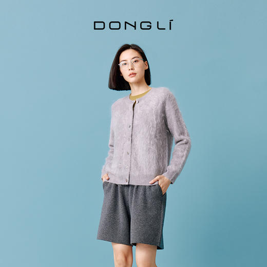 东黎 • 拉毛女士秋冬圆领开衫 4513 商品图3