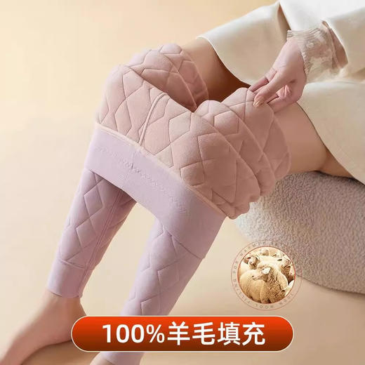 冬季加绒加厚打底裤特厚棉裤羊毛保暖裤女高腰内穿秋裤 商品图0
