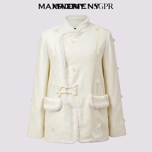 MAXRIENY贵雅新中式羽绒服复古盘扣设计24冬款手工刺绣保暖外套女(货号:MS85DC501) 商品图4