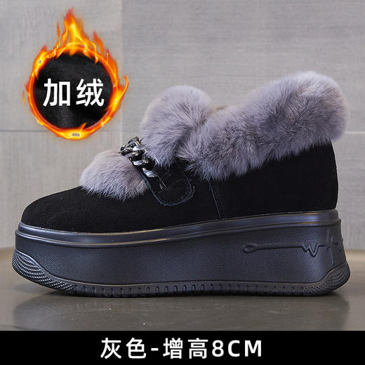 冬季新款棉鞋真毛真皮雪地鞋厚毛加棉雪地鞋内增高女鞋保暖 商品图5