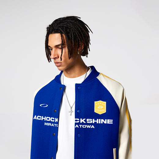 【Achock官方店】拼接撞色复古棒球服外套男女秋冬新品美式夹克潮 商品图2