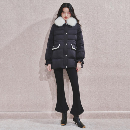 精致优雅感羽绒服女24冬翻毛领气质高级感保暖外套 商品图2