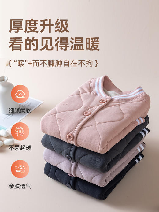 冬季套装校服神器男女童棉服棉裤中大童冬装棉衣儿童保暖裤小棉袄 商品图3