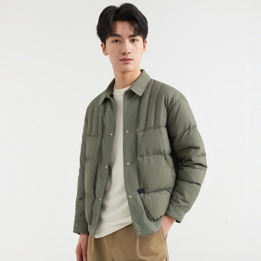 圣得西假两件设计感白鸭绒外套冬季轻暖高级感翻领休闲羽绒服2462942117 商品图1