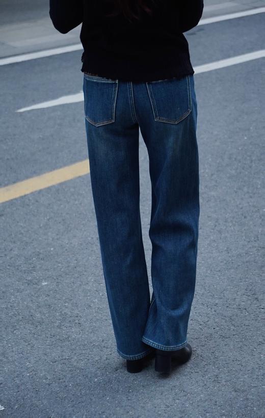 L1臣禾蓝色一体绒牛仔裤	JZ244060558 商品图5