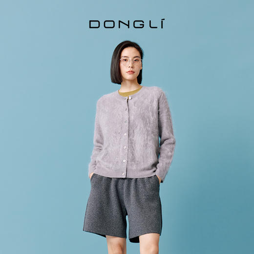 东黎 • 拉毛女士秋冬圆领开衫 4513 商品图4