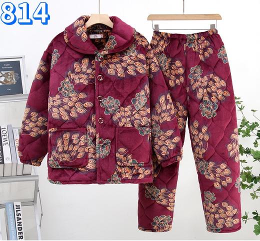 🌸【妈妈款夹棉加厚保暖家居服】，🎈简直太适合妈妈们啦！😍直发火爆来袭温馨软糯～从里到外的舒适体验承包你整个秋冬 ✅版型超赞！不显臃肿！保暖的同时不失时尚 商品图4