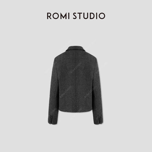 ROMI STUDIO“自我轮廓”绵羊毛混纺花纱肌理感短西装外套 431Z2099 商品图1