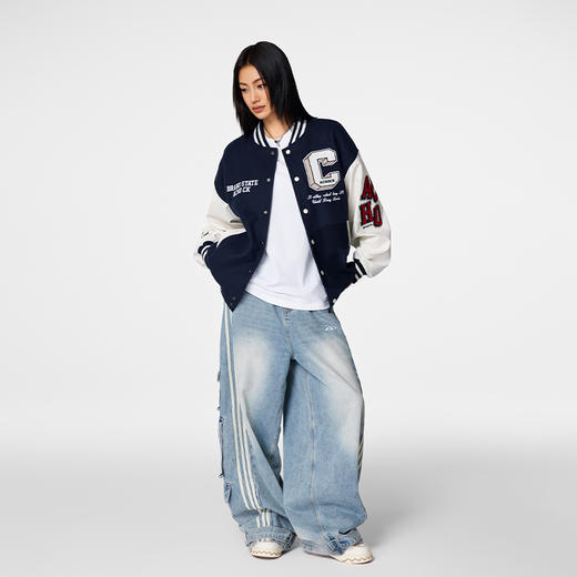 【Achock官方店】复古刺绣夹克外套情侣2024新品美式棒球服男女潮 商品图2