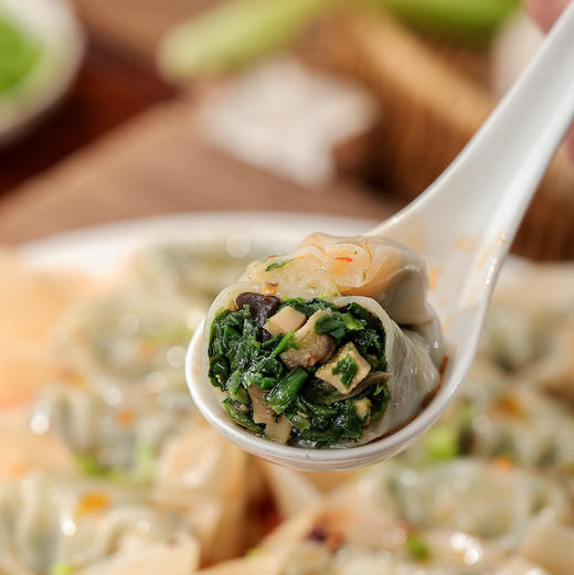 纯素大馄饨  翡翠荠菜  云南金耳菌菇  妙维根 商品图7