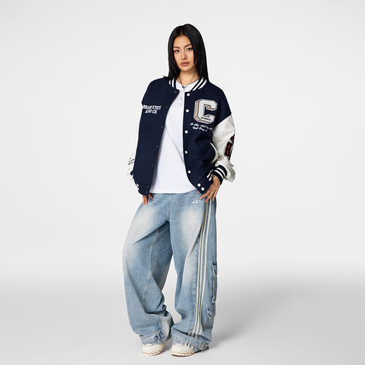 【Achock官方店】复古刺绣夹克外套情侣2024新品美式棒球服男女潮 商品图3