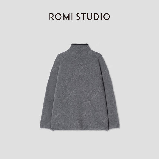 ROMI STUDIO“温暖如初”100%超细绵羊毛立绒双面撞色外套 431W5092 商品图1