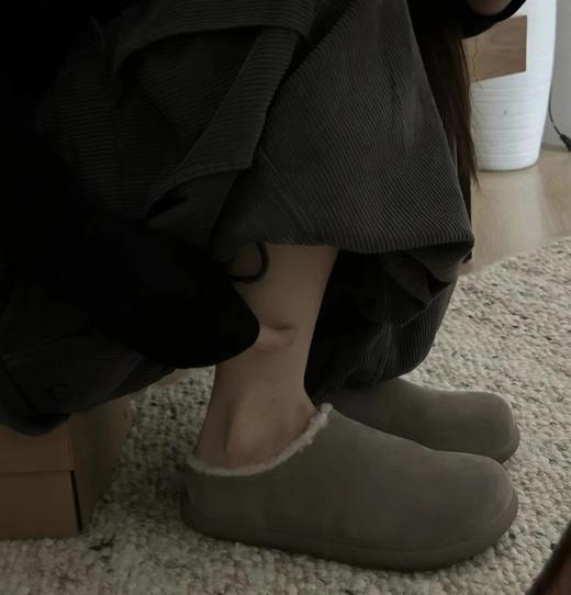 懒人必备  油叽叽系列  小土豆  平底毛毛半拖  皮毛一体雪地靴 商品图1