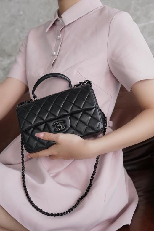 香奈儿24A手柄款CFMini全黑SoBlack斜挎包（HH） 商品图1