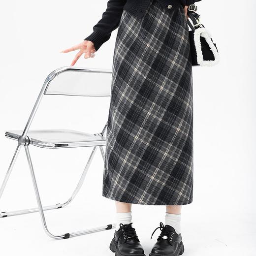 【复古风回潮】秋冬毛呢菱格纹短裙/长裙 软糯舒适毛呢 质感有型 显高显瘦 秋冬百搭 商品图2