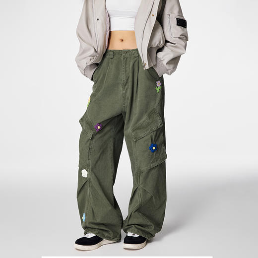 【Achock官方店】美式复古大口袋牛仔裤男女秋冬新品高街工装裤潮 商品图0