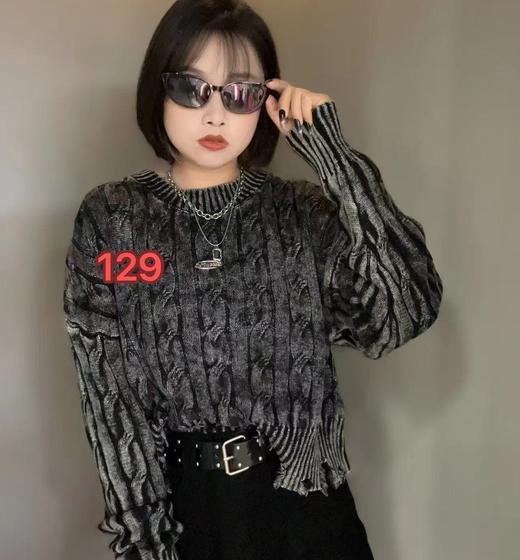 ZS2圆领麻花辣妹毛织上衣40823 秋季 000663031669 商品图0