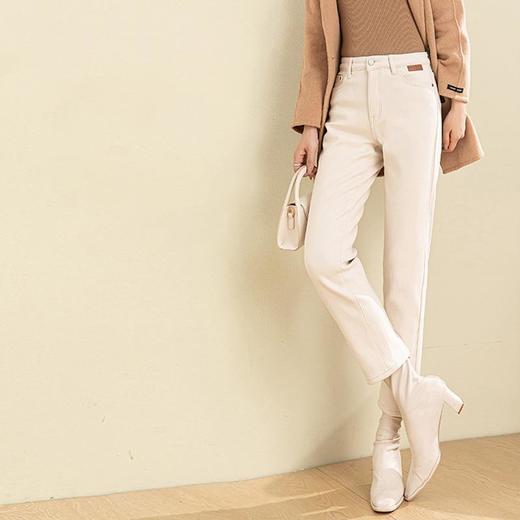 【高货rg】全新升级【铂金会员174/天猫229/差价55】(02451) 洛诗琳2024冬季新款弹力柔软加厚加绒小脚九分牛仔裤女 商品图1