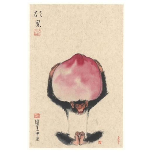 薛继业水墨虎年画虎高精版画画心34*22无框卧室卫生间走廊装饰画 商品图1