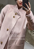 COCOBELLA气质粉温柔风毛呢外套质感金属扣中长款大衣WL7063 商品缩略图4