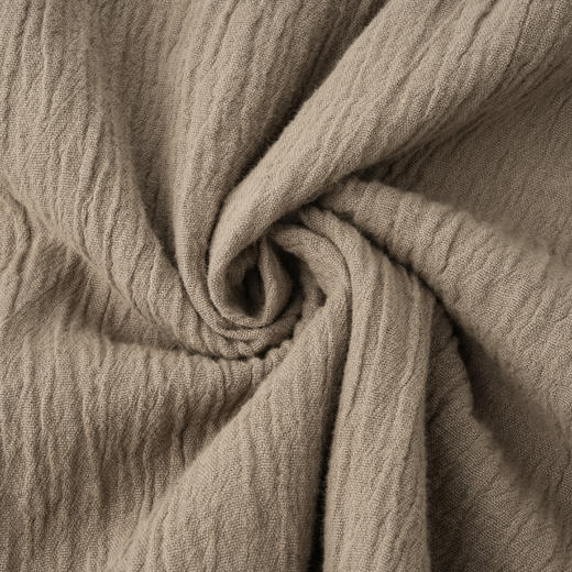 ROMI STUDIO“法式优雅”棉麻混纺褶皱肌理感松紧腰A字半裙24SSQ887 商品图4