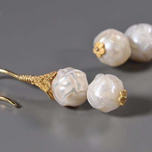 宫廷后妃像同款珍珠“福禄”耳环 商品图5