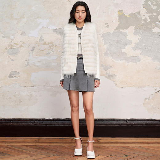 精致复古感貉子皮草马甲23秋冬背心马夹 商品图1