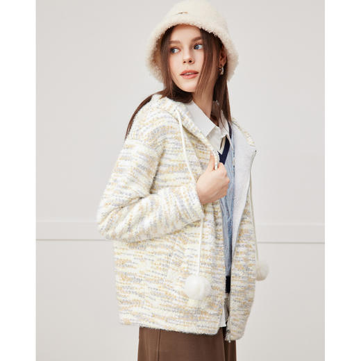 IEF/爱依服2025 冬季 美式时尚休闲运动风小众设计连帽卫衣外套B39187 商品图3