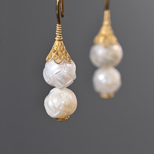 宫廷后妃像同款珍珠“福禄”耳环 商品图2