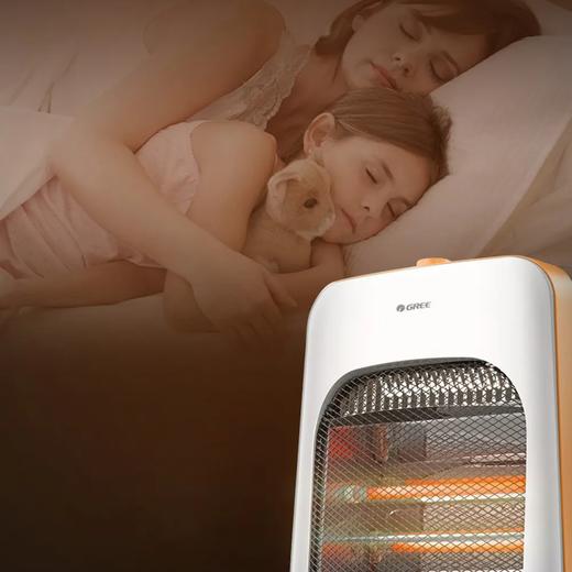 GREE格力 电暖器 NST-8 远红外 小巧轻便 两档可调 白+橙色 商品图2