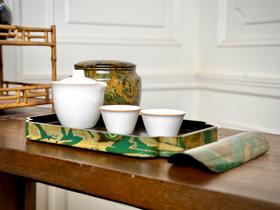 三希堂  流霞系列  敦煌大漆茶盘