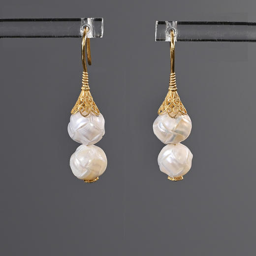 宫廷后妃像同款珍珠“福禄”耳环 商品图0