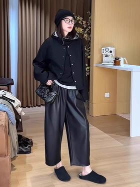 高品质奶奶加厚皮裤