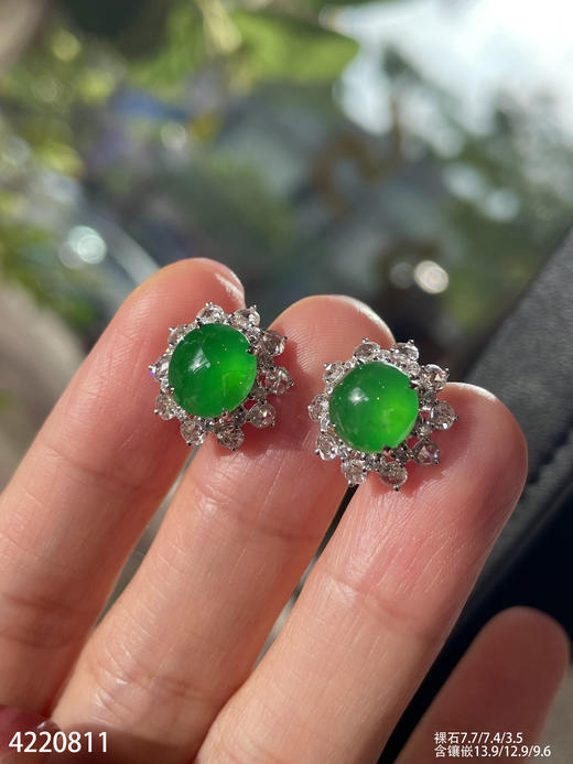 4220811，蛋面耳钉。具体价格微信咨询 商品图3