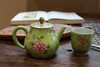 珐琅彩苹果绿花卉茶具套组 商品缩略图0